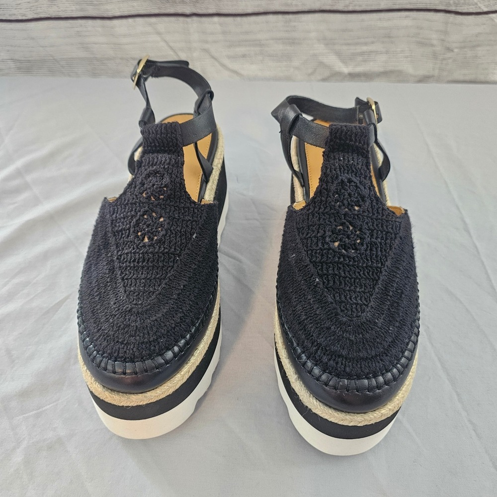 Free People Size 8 Black Morning in Mykonos Espadrille Platform Shoe NWOT NWOB - Picture 16 of 16